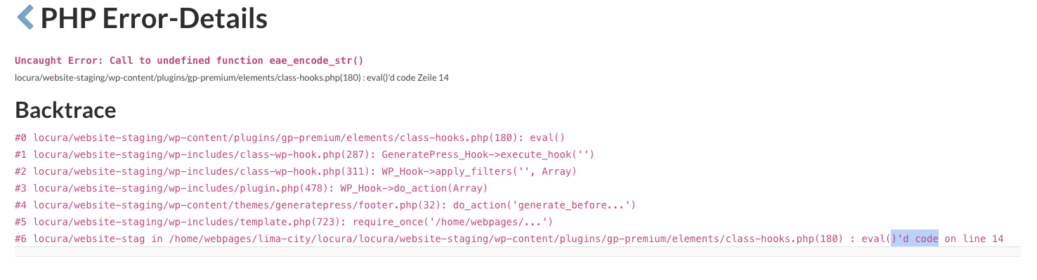 screenshot PHP-log